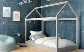 LPD Hickory 3.0 Wooden Kids Bed Lifestyle Grey
