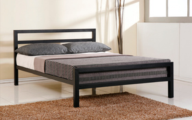 Time Living City Block Black Metal Bed Frame