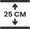 25cm deep